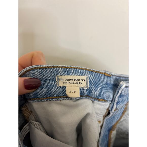 Madewell Jeans Womens 27P Fiore Wash Curvy Perfect Vintage High Rise Cropped - Picture 4 of 6